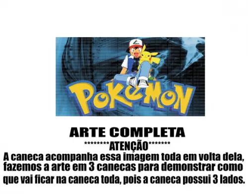 Caneca Polímero Pokémon Personalizada