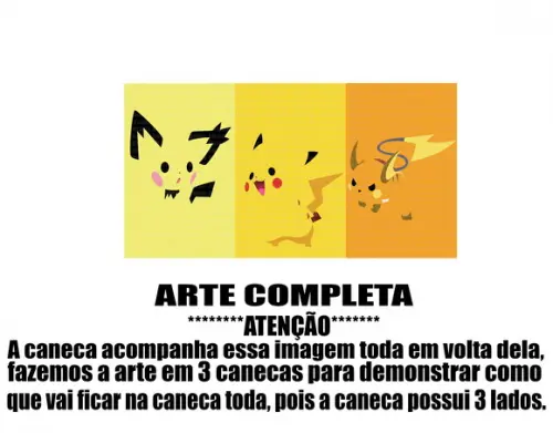 Caneca Polímero Pokémon Pikachu Personalizada