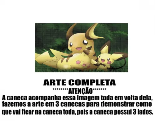 Caneca Polímero Pokémon Pikachu Personalizada