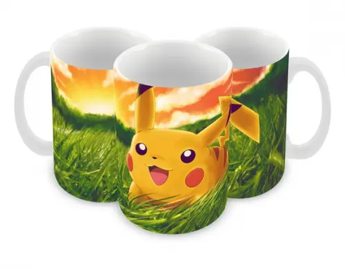 Caneca Polímero Pokémon Pikachu Personalizada