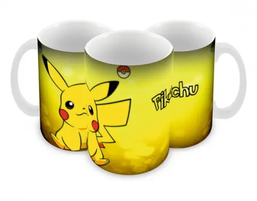 Caneca Polímero Pokémon Pikachu Personalizada