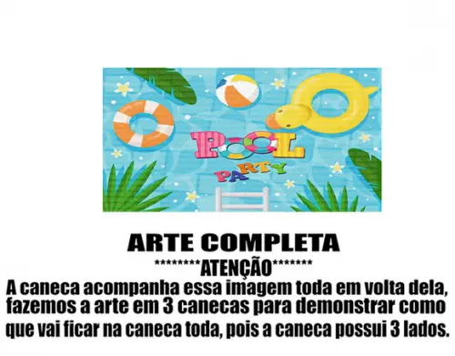 Caneca Polímero Pool Party Personalizada