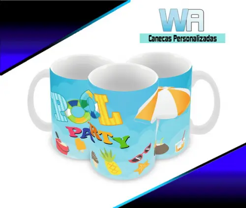 Caneca Polímero Pool Party Personalizada