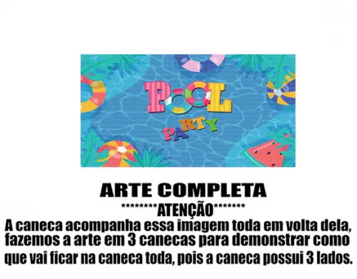 Caneca Polímero Pool Party Personalizada