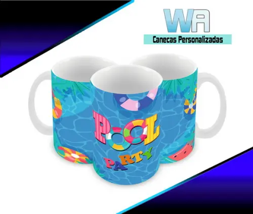 Caneca Polímero Pool Party Personalizada