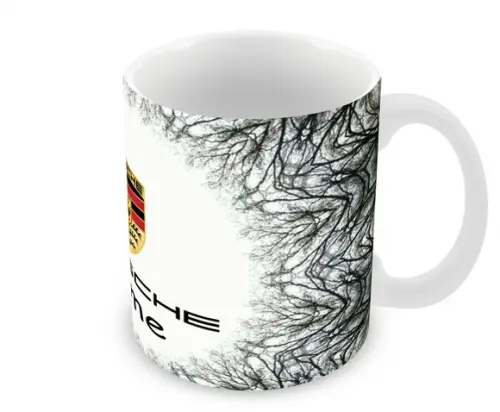 Caneca Polímero Porsche com Nome Personalizada