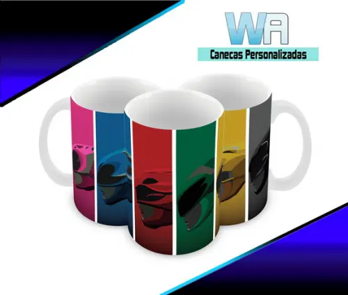 Caneca Polímero Power Rangers Personalizada