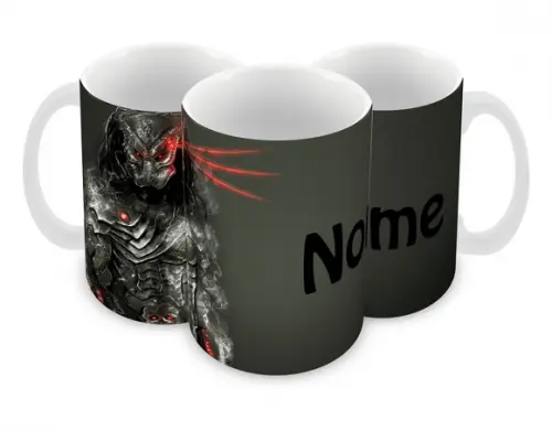 Caneca Polímero Predador Nome Personalizada
