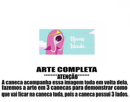 Caneca Polímero Princesa Jujuba Personalizada