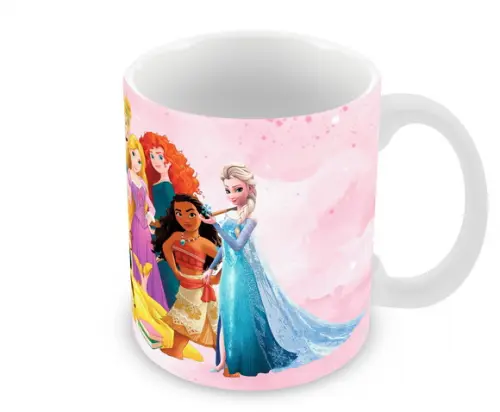 Caneca Polímero Princesas da Disney Personalizada
