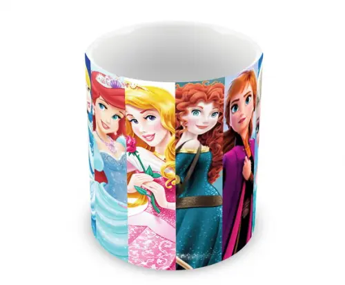 Caneca Polímero Princesas da Disney Personalizada
