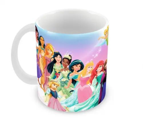 Caneca Polímero Princesas da Disney Personalizada