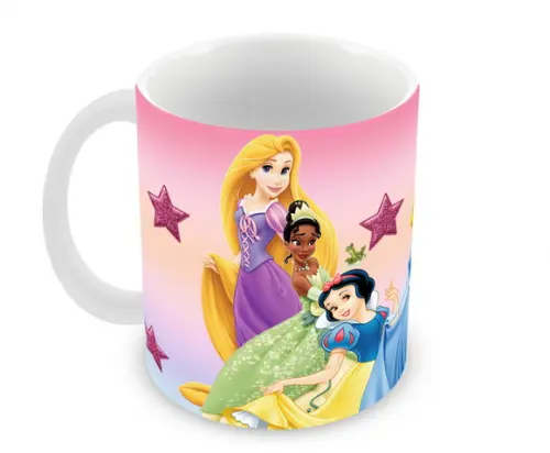 Caneca Polímero Princesas da Disney Personalizada