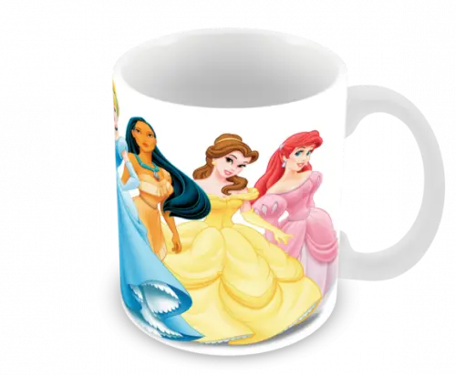 Caneca Polímero Princesas da Disney Personalizada