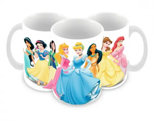 Caneca Polímero Princesas da Disney Personalizada
