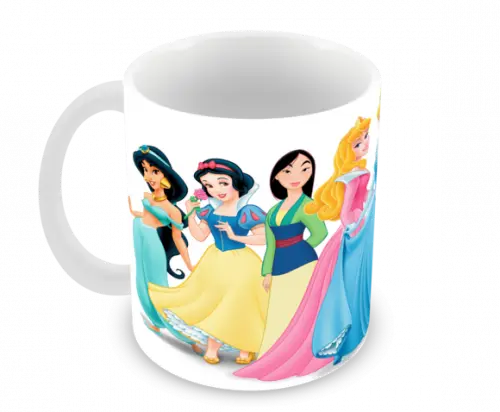 Caneca Polímero Princesas da Disney Personalizada
