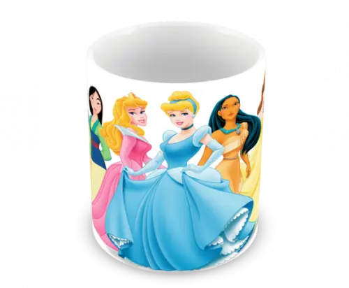 Caneca Polímero Princesas da Disney Personalizada