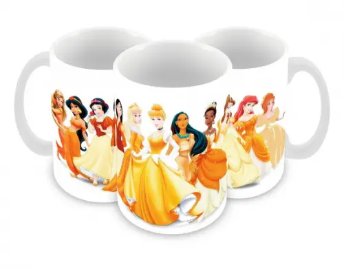 Caneca Polímero Princesas da Disney Personalizada