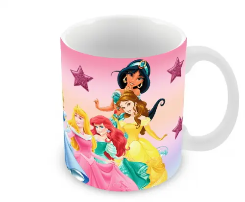 Caneca Polímero Princesas da Disney Personalizada