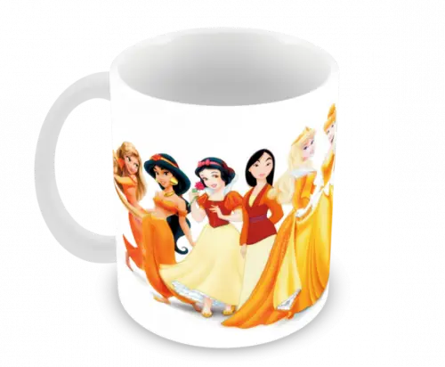 Caneca Polímero Princesas da Disney Personalizada
