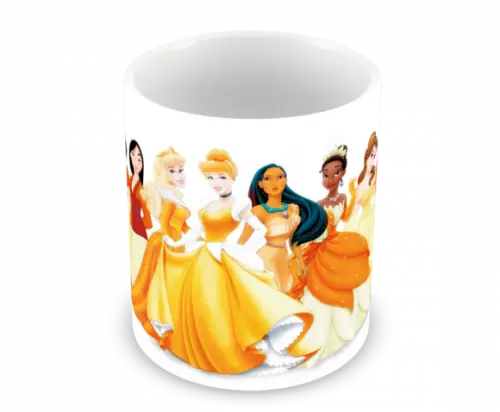 Caneca Polímero Princesas da Disney Personalizada