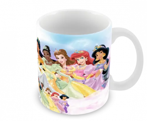 Caneca Polímero Princesas da Disney Personalizada