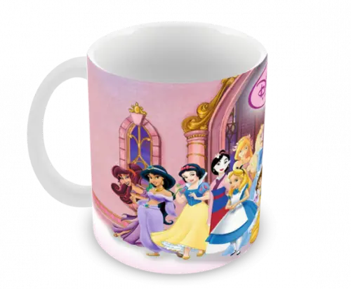 Caneca Polímero Princesas da Disney Personalizada
