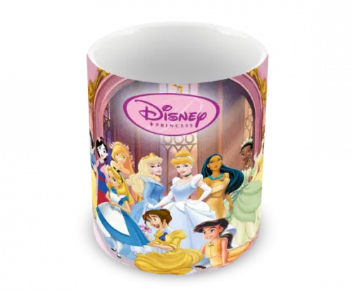 Caneca Polímero Princesas da Disney Personalizada