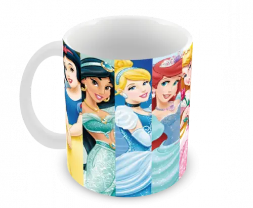 Caneca Polímero Princesas da Disney Personalizada