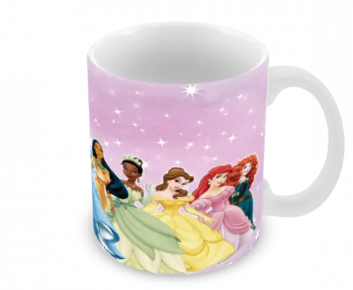 Caneca Polímero Princesas da Disney Personalizada