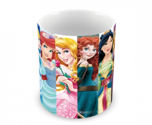 Caneca Polímero Princesas da Disney Personalizada