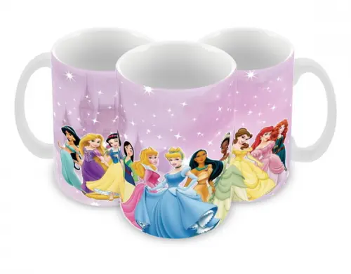 Caneca Polímero Princesas da Disney Personalizada