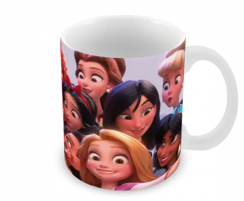 Caneca Polímero Princesas da Disney Personalizada