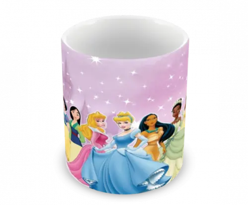 Caneca Polímero Princesas da Disney Personalizada
