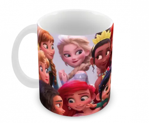 Caneca Polímero Princesas da Disney Personalizada