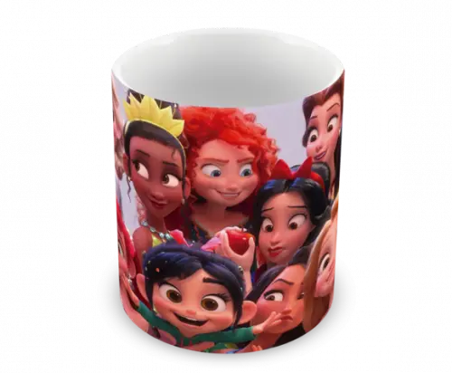 Caneca Polímero Princesas da Disney Personalizada