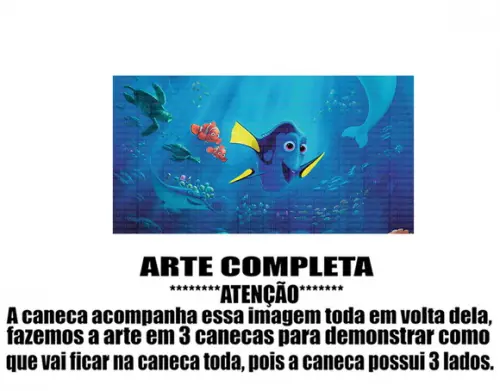 Caneca Polímero Procurando Nemo Personalizada