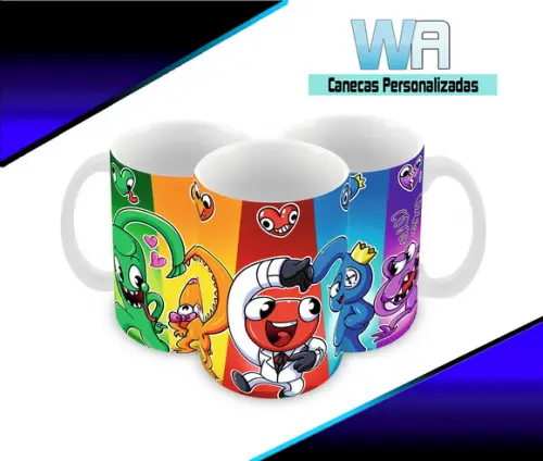 Caneca Polímero Rainbow Friends Personalizada