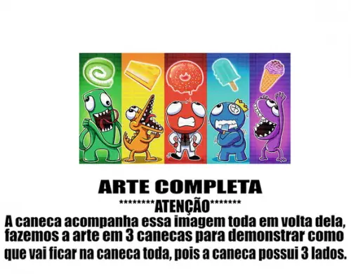 Caneca Polímero Rainbow Friends Personalizada