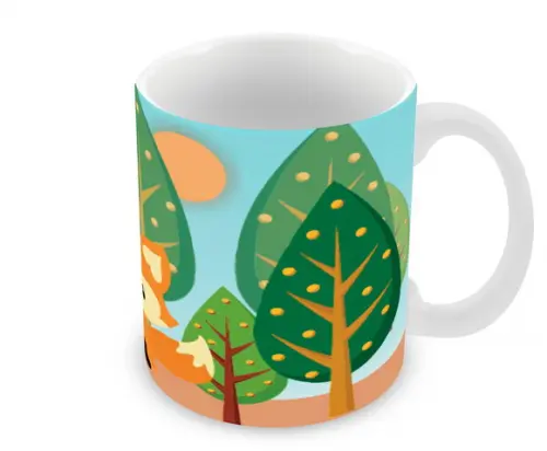 Caneca Polímero Raposinha Personalizada
