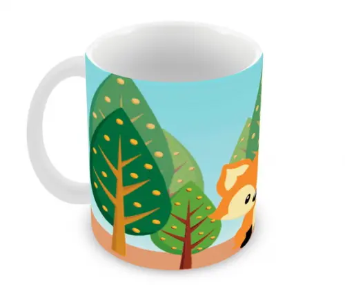 Caneca Polímero Raposinha Personalizada