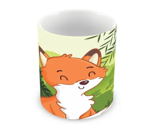 Caneca Polímero Raposinha Personalizada