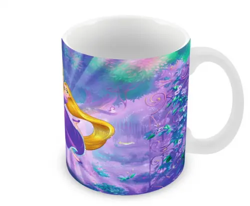 Caneca Polímero Rapunzel Personalizada