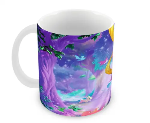 Caneca Polímero Rapunzel Personalizada