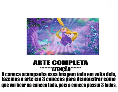 Caneca Polímero Rapunzel Personalizada