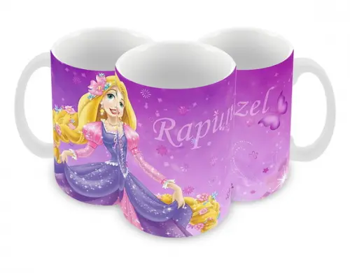 Caneca Polímero Rapunzel Personalizada