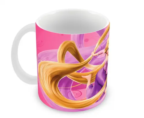 Caneca Polímero Rapunzel Personalizada