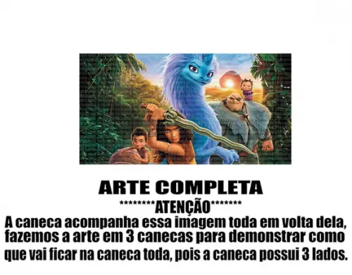 Caneca Polímero Raya e o Último Dragão Personalizada