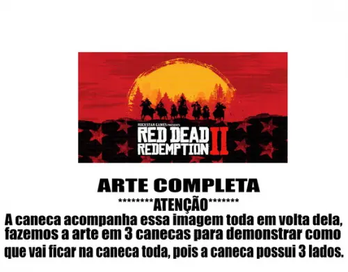 Caneca Polímero Red Dead Redemption 2 Personalizada
