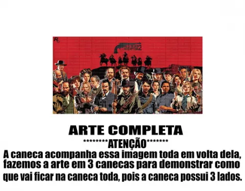 Caneca Polímero Red Dead Redemption 2 Personalizada